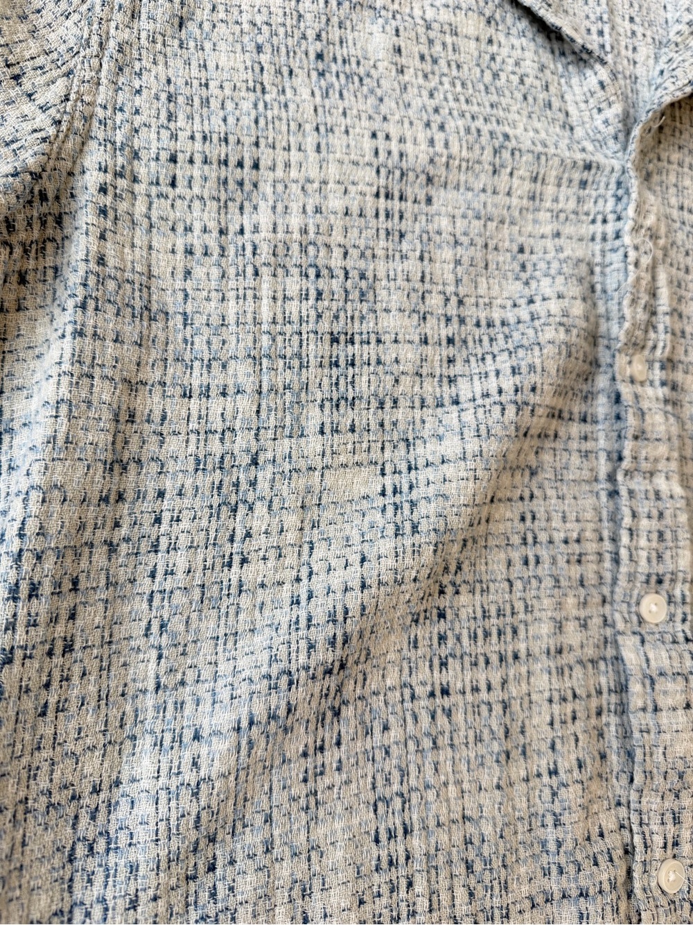 The Normal Brand Freshwater Short Sleeve Button Up Shirt Blue Multi XL - Picture 6 of 7
